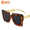 Fashionable retro sunglasses, square trend chain, glasses, internet celebrity, sun protection