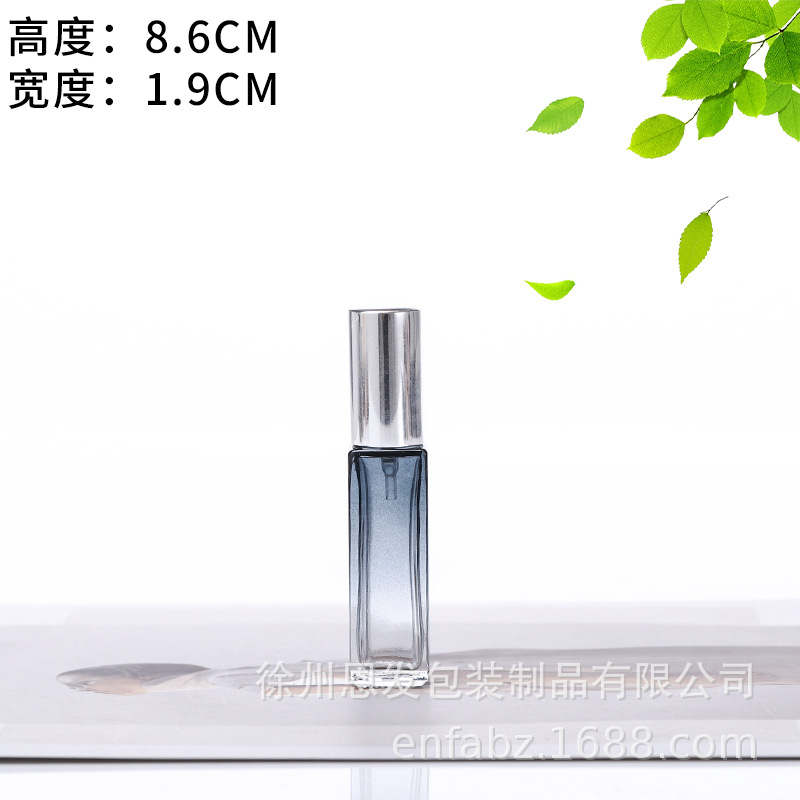 Botella de perfume 5ml 10ml gradiente avanzado botella de spray de perfume gradiente cuadrado botella de perfume de vidrio sub-embalaje
