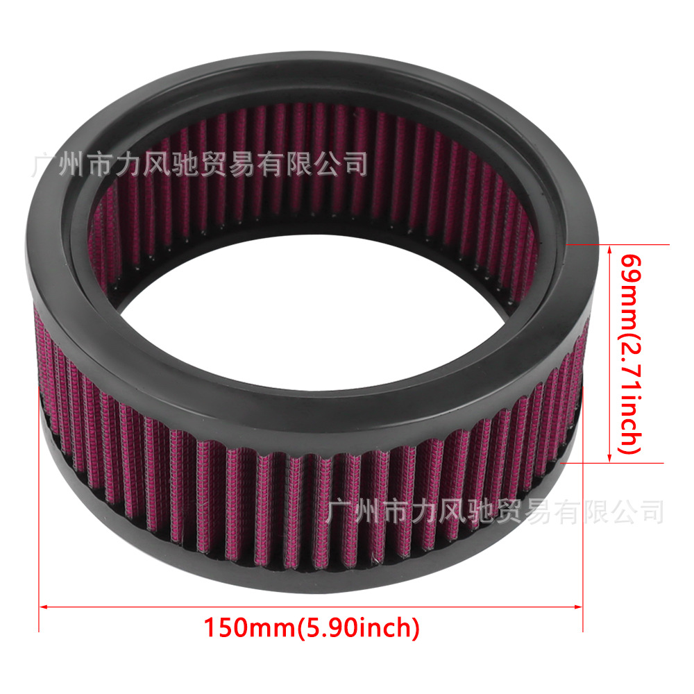 Para la modificación del cartucho de filtro de aire de alto flujo de 6 pulgadas para el Harley S & S Cafe Racer Bobber