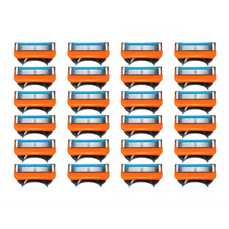 Men's Manual Razor Replacement Head 24 Pack Five-Layer Universal Wind Hidden Shaving Face Shaving Blade fusion