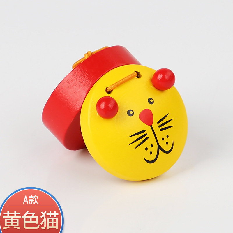 Instrumentos musicales de madera Orff para niños, dibujos animados, castañuelas, ayudas didácticas, iluminación para niños, juguetes educativos para la primera infancia