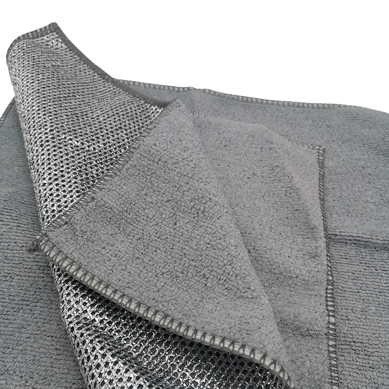 L4334 seda de plata + fibra de bambú toallas de platos de doble cara seda de plata toallas de platos sin aceite toallas de platos 2 yuanes