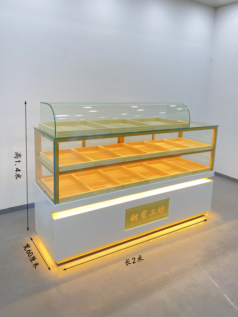 移门糕点柜面包柜展示柜中岛柜面包展示柜烘焙商用货架铁架可推拉
