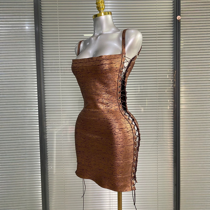 Amazon European and American Stage-Style Birthday Bodycon Bandage Dress with Gold Stamping, Evening Gown for Socialites, Tight-Fitting Long Dress and Short Dress Amazon European and American Stage-Style Birthday Bodycon Bandage Dress with Gold Stamping, Evening Gown for Socialites, Tight-Fitting Long Dress and Short Dress