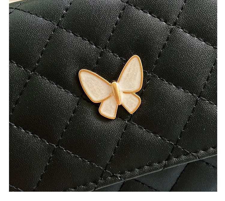 New Solid Color Embossed Butterfly Lock Messenger Bag Wholesale Nihaojewelry display picture 1