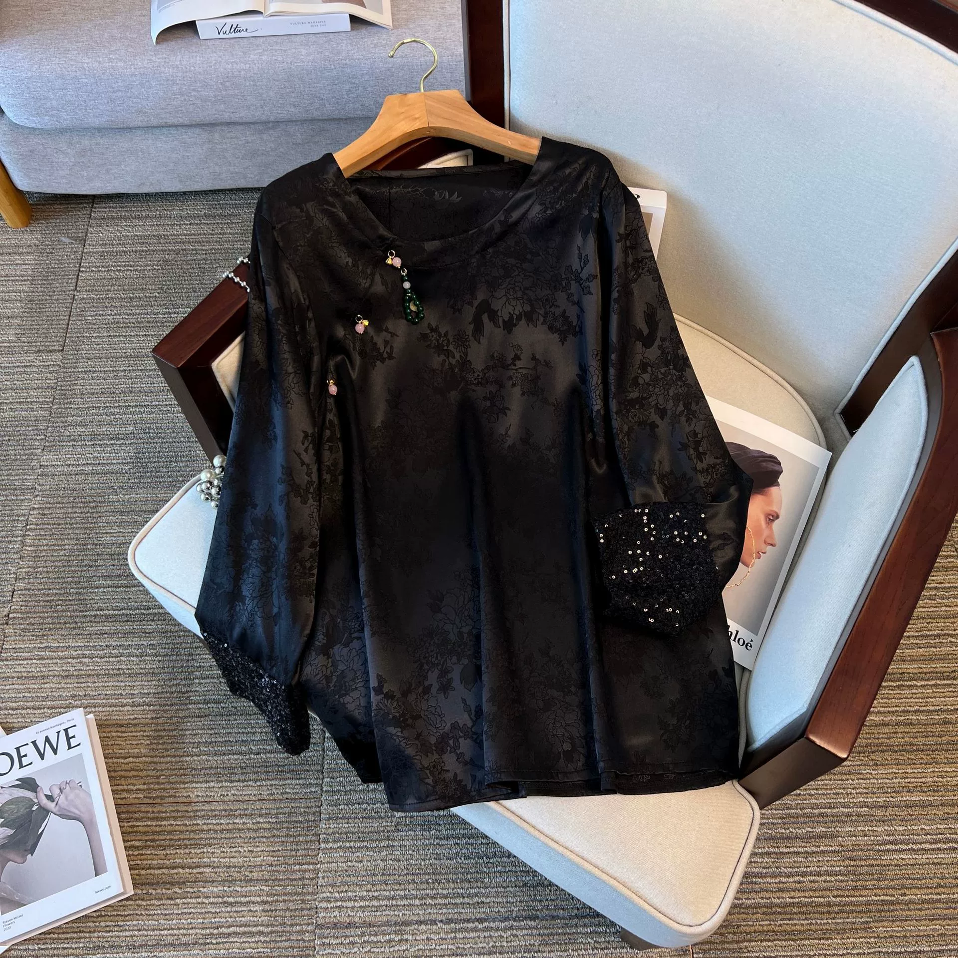 300 фунтов жирного мм, чтобы увеличить бюст 150 140 новый весенний национальный стиль рубашка футболка и нижняя рубашка 6027