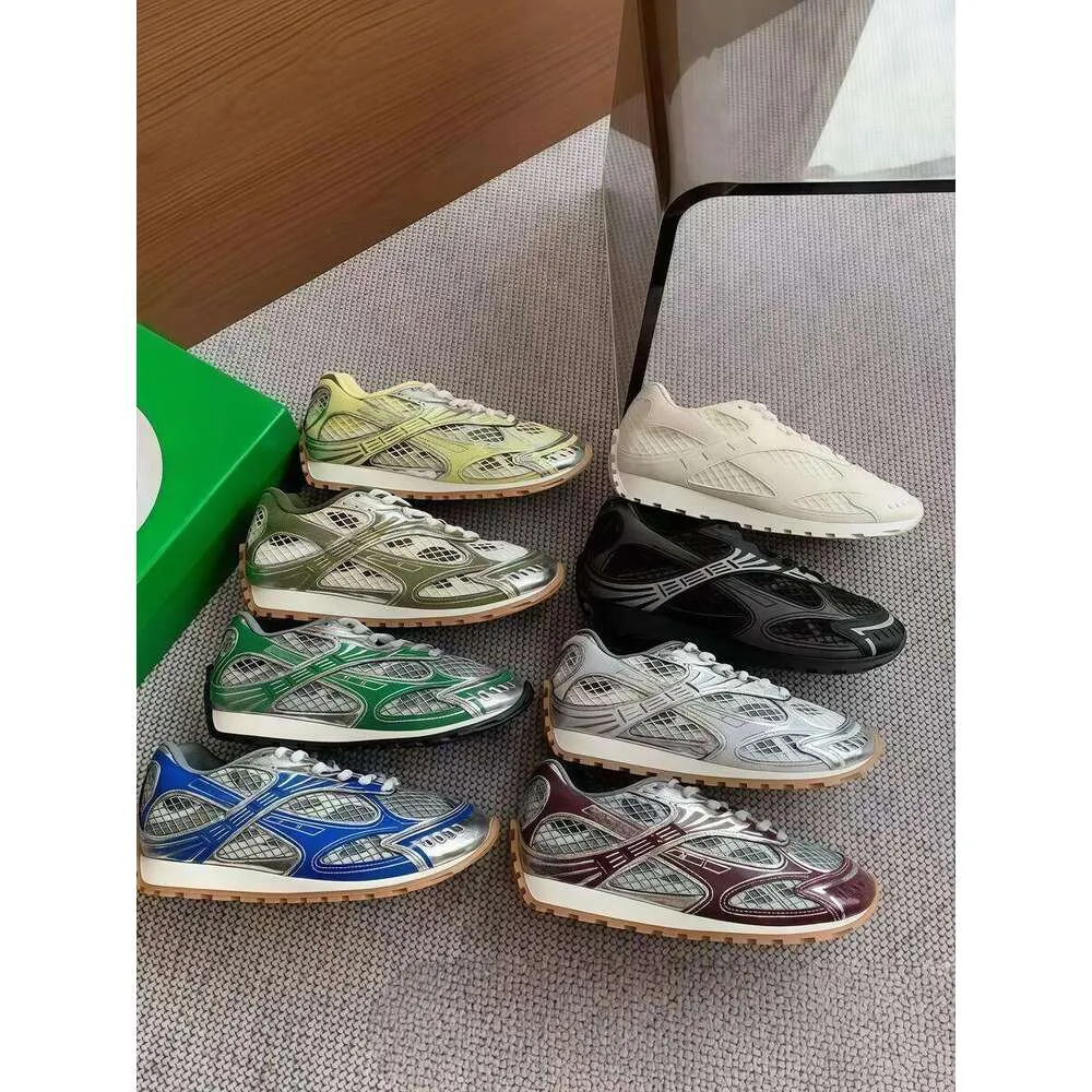In-Stock European Version 2026 New Model Mesh Color-Blocking High-Quality Genuine Leather Classic Versatile Thick-Soled_vogvips.com