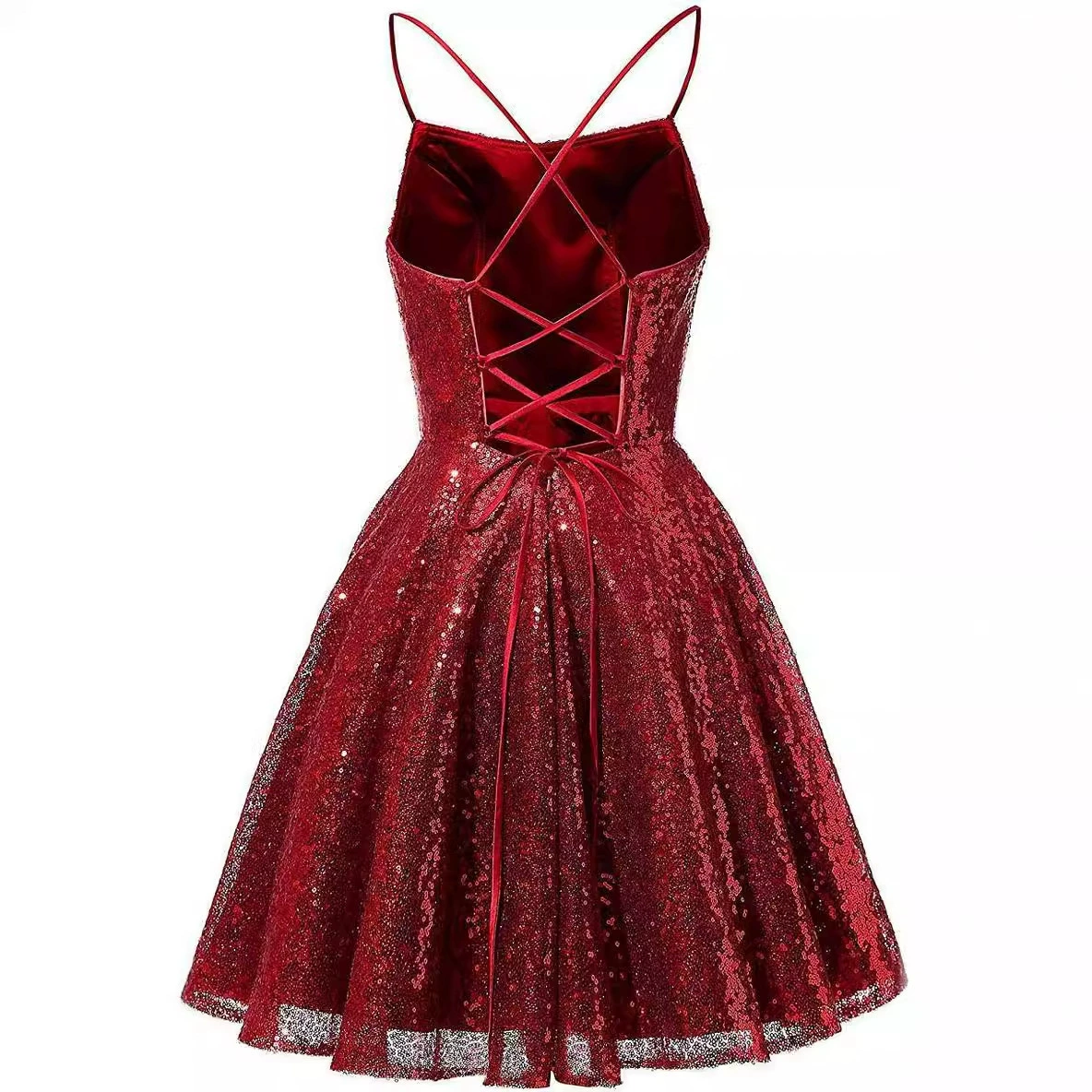 Дизайнерские ногти sequins, короткое вечернее платье, утягивающий эффект, облегающее, без Amazon
