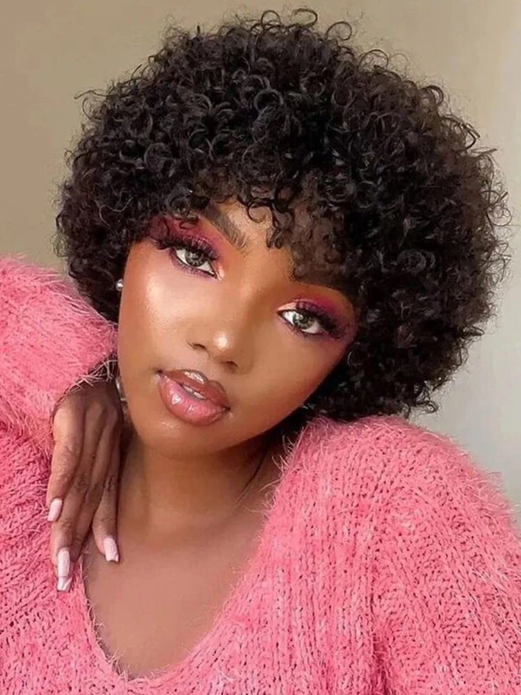 105g Weight Full Head Wigs Wig & Hair Extension Type Wigs Wig Accessories Short Curly Hair Wig Hairstyle Real Hair Hair Material Party, Stage, Street Occasion Women's Gender Casual, Hip-Hop, Simple Style Style Women's Casual Hip-Hop Simple Style Party Stage Street Real Hair Short Curly Hair Wigs 无