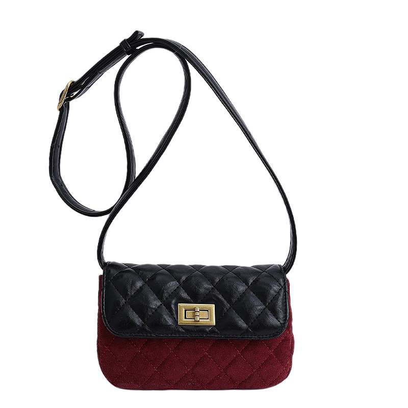 Bolso de mujer 2025 nuevo estilo Xiaoxiao Ling color contraste mochila de textura de lujo ligero de alto nivel bolso de hombro pequeño