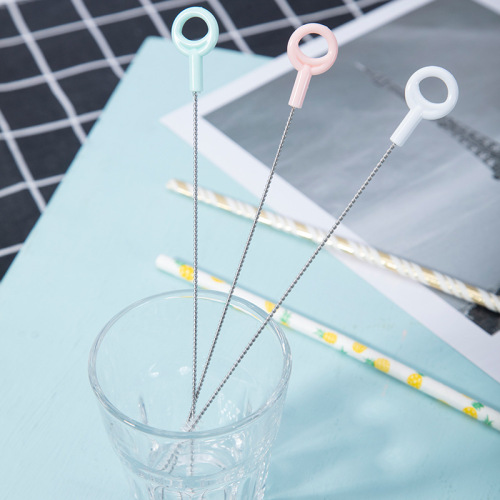 Baby bottle straw brush 304 stainless steel straw cleaning brush water cup straw brush wholesale