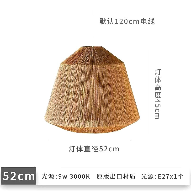 Lámpara de estilo japonés, estilo tranquilo y creativo, restaurante personalizado, bar, dormitorio, balcón, lámpara de vidina tejida a mano retro