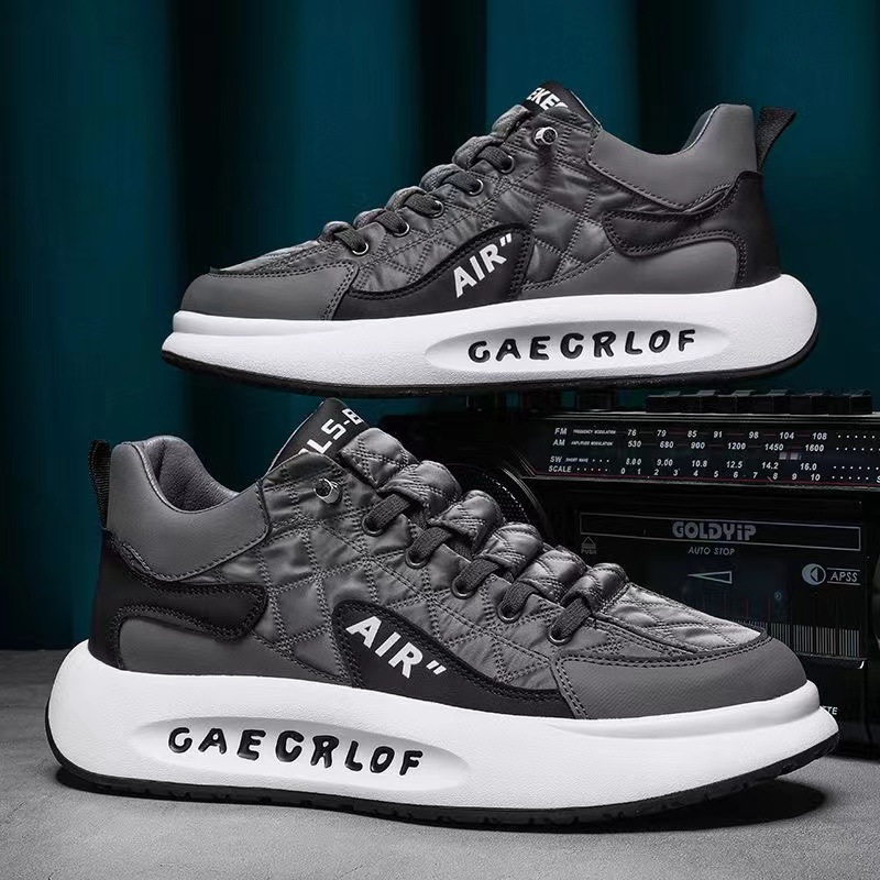 Sports Casual Running Thick Sole Height Increasing Dad White Sneakers Men's Fashion Trendy Shoes_voghion.com