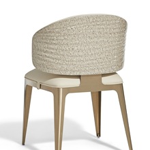 轻奢餐椅烤漆板靠背椅波浪纹家用现代简约大平层别墅设计师不锈r*