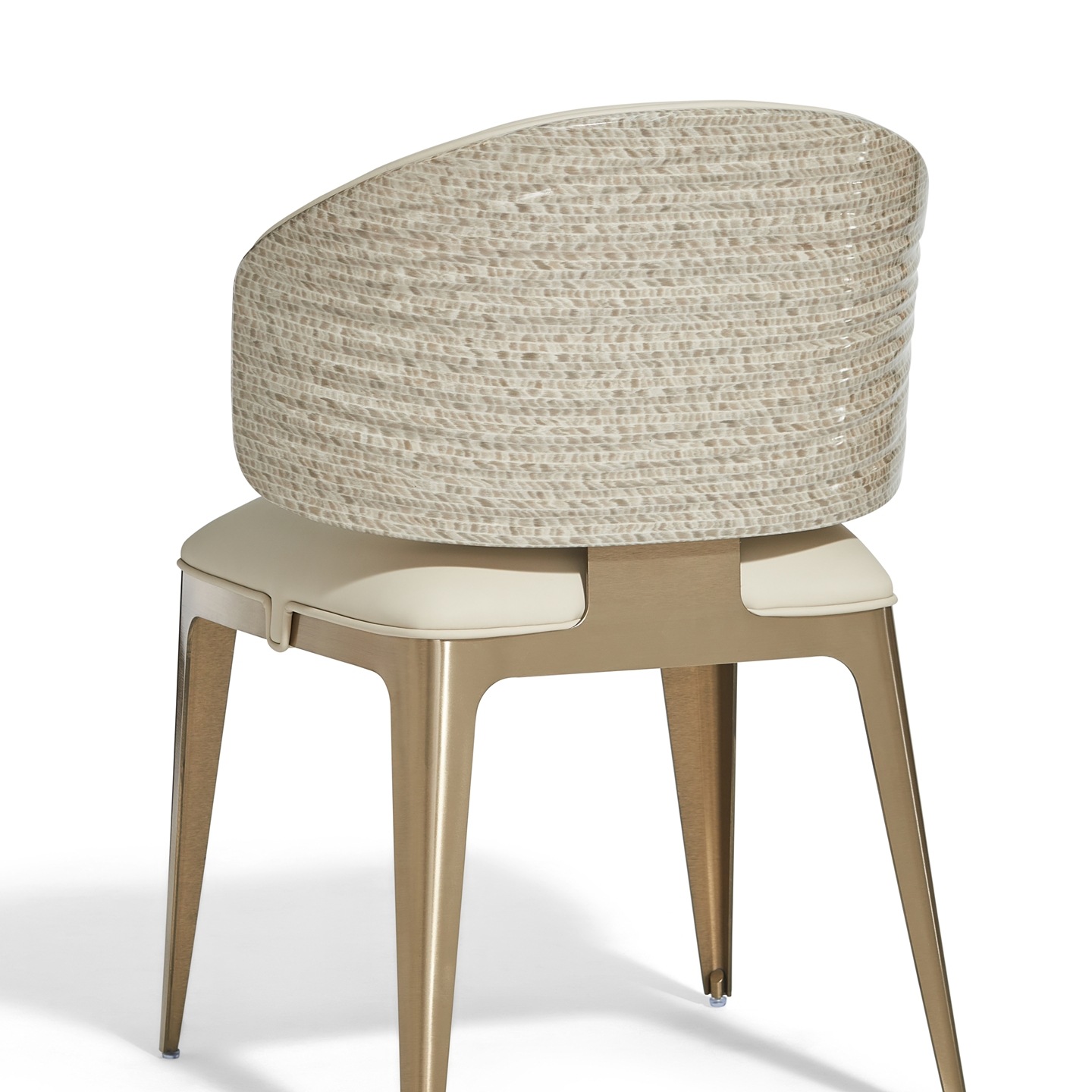 轻奢餐椅烤漆板靠背椅波浪纹家用现代简约大平层别墅设计师不锈r*