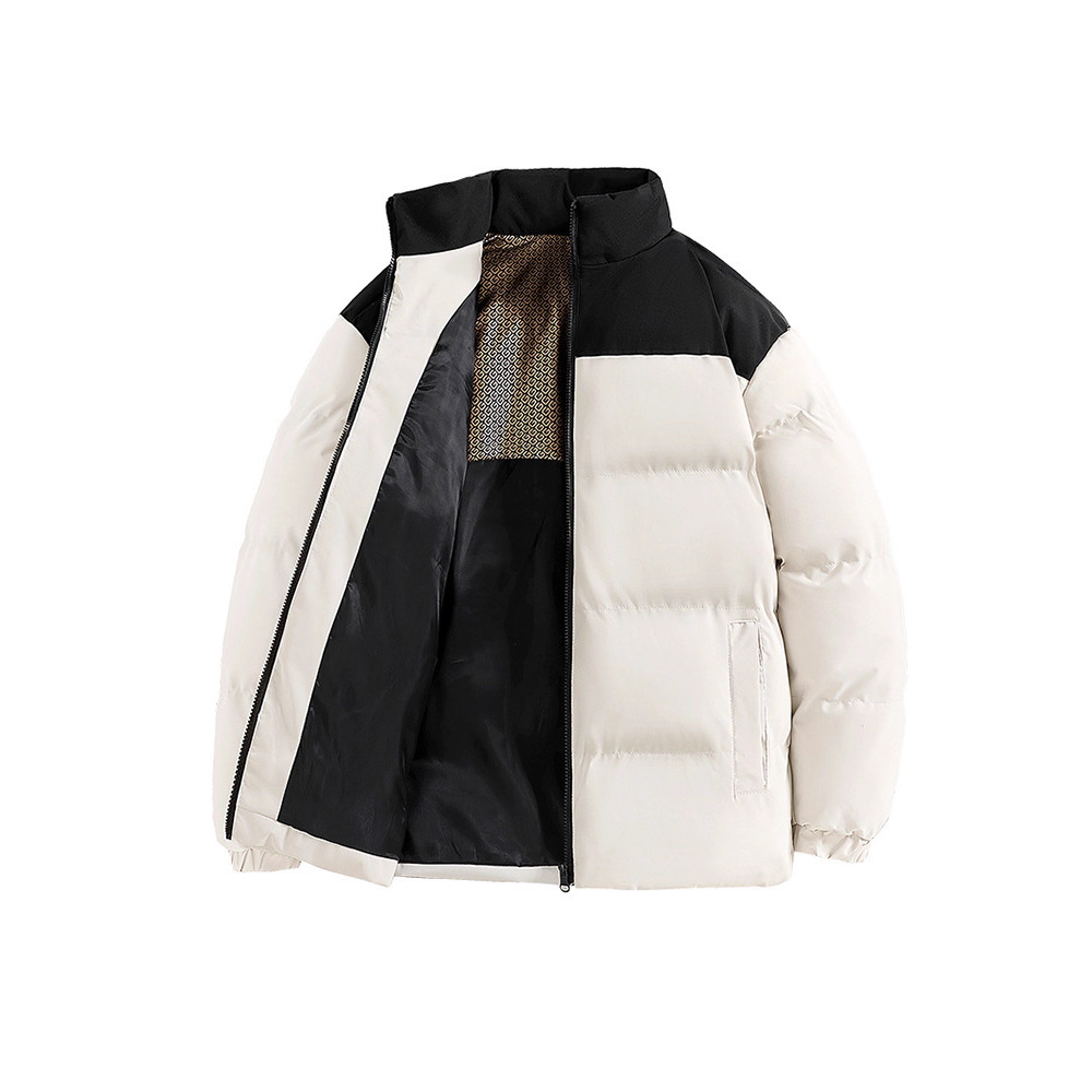 Men's Winter down Jacket Graphene Thermal Thickened Windproof Puffer Jacket Trendy Stand Collar Cotton Coat