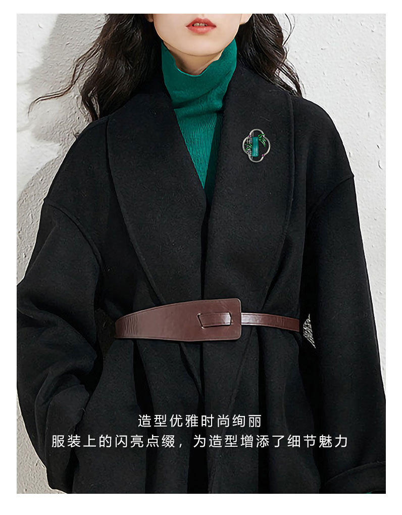 复古中式国风屏竹胸针小众高级感节节高升胸花新款竹子