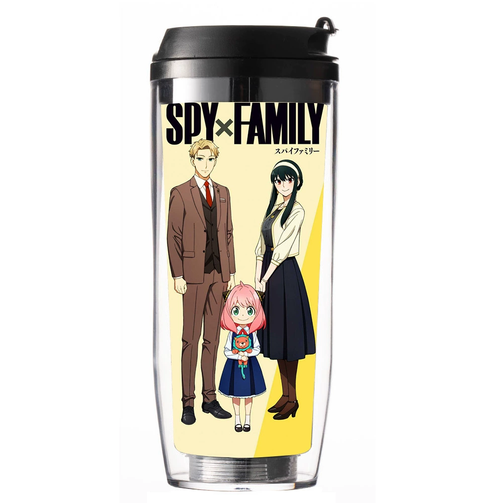 SPY × FAMILY spy spy has a straw cup summer new simple student cup drink cup