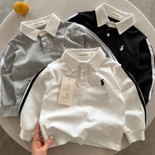��ͯPOLO��2026������Ʒ��Ůͯװ֯�﷭�����POLO������ײɫT��
