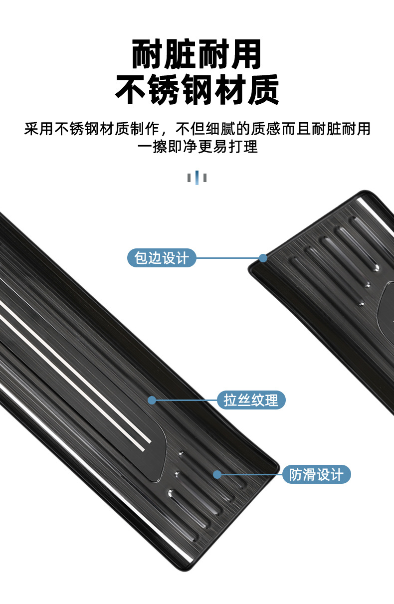 Suitable for Aito New M7M5M9 Door Sill Protection Strips, Aito Logo Stainless Steel Welcome Pedal Car Decoration Accessories