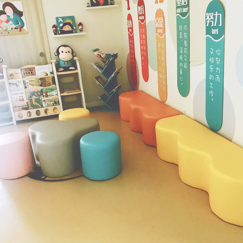 Детский модный волнистый мягкий табурет для детского сада, раннее образование, зона ожидания, зона приема, набор для встреч и переговоров mω