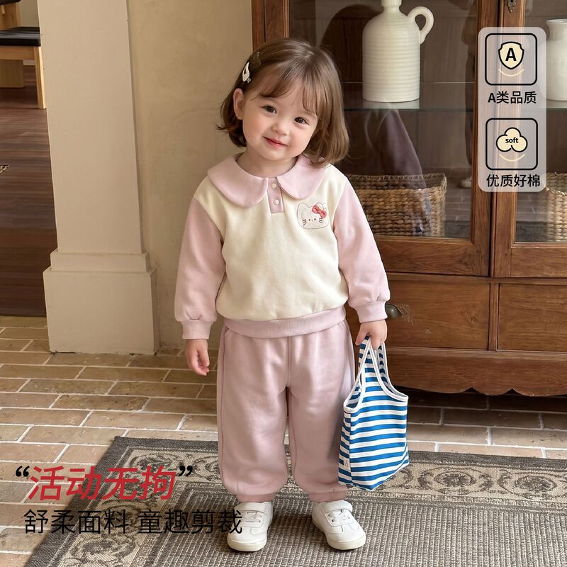 Baby Outfit Spring and Autumn Long Sleeve Sweatshirt New Fashionable Autumn Two-Piece Set for Children, Korean Style Casual Outfit for Going Out Baby Outfit Spring and Autumn Long Sleeve Sweatshirt New Fashionable Autumn Two-Piece Set for Children, Korean Style Casual Outfit for Going Out