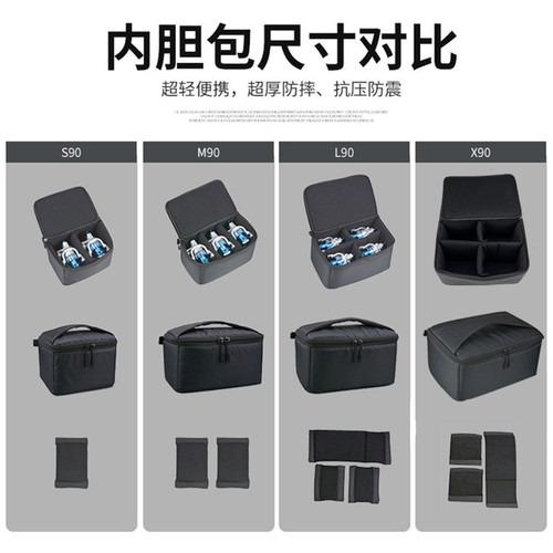 Three lenses in one, SLR camera inner bag, ultra-thick anti-fall portable photography bag, waterproof digital camera storage bag
