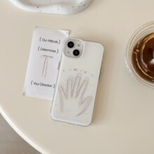 ins艺术简约彩色线条手掌适用于苹果16promax防摔15软壳14全包13P