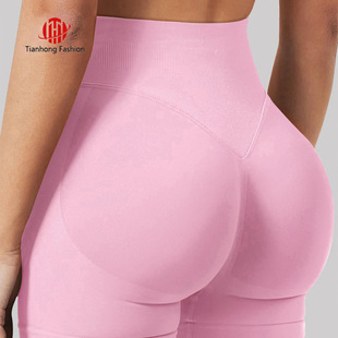 Dfyne shorts Amazon TK popular high-waist yoga pants women's fitness hip lifting running fitness pants sports shorts