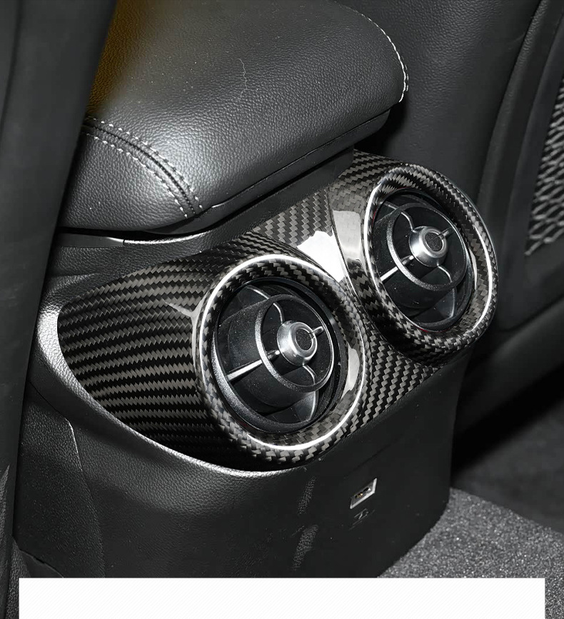 Suitable for 15-25 Alfa Romeo Giulia Rear Air Vent Shell Dry Carbon Fiber Appearance Upgrade