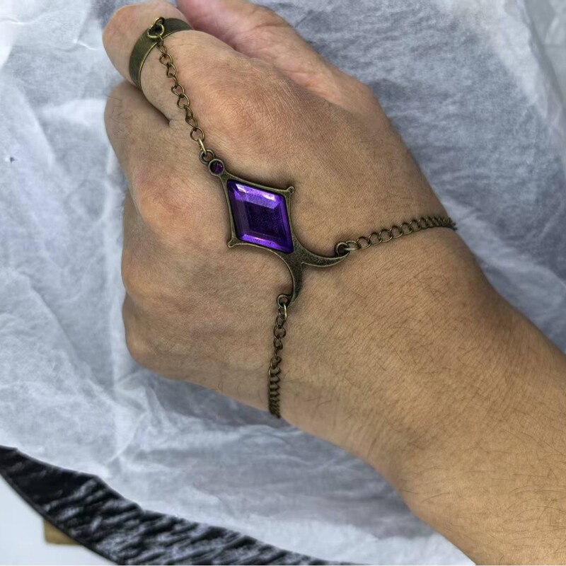 Anime Peripheral Magical Girl Madoka Akemi Flame Soul Gem Bracelet Two-Dimensional Cos Hand Jewelry Ring