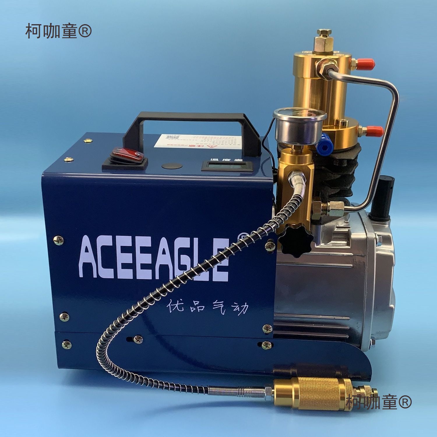 优品高压打气机30mpa高压气泵40mpa小型单杠水冷电动自动充麦太保