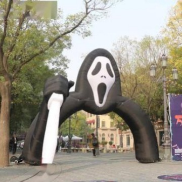 万圣节气模 装饰礼品 充气南瓜拱门 彩虹门鬼节 鬼门气模异形拱门