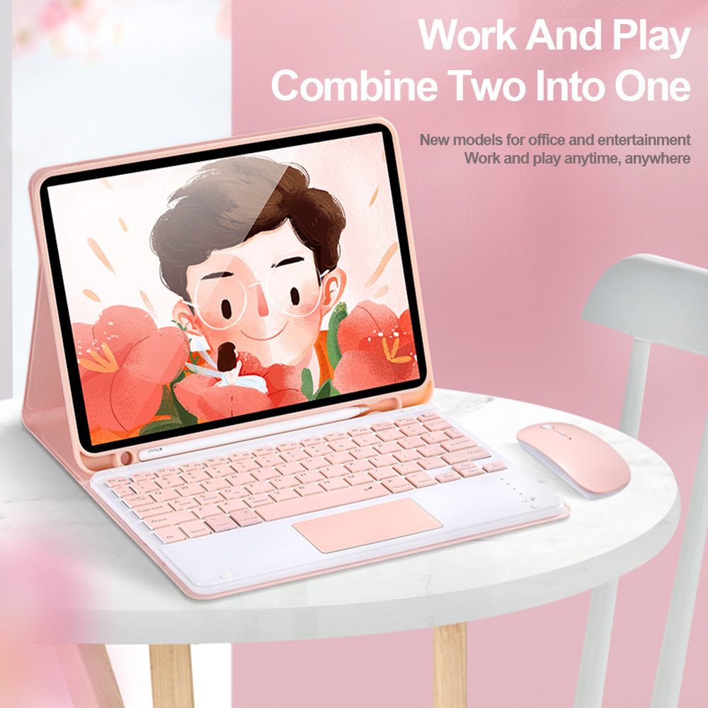 适用iPad苹果13蓝牙键盘保护壳2025air7皮套妙控Pro11代鼠标mini6