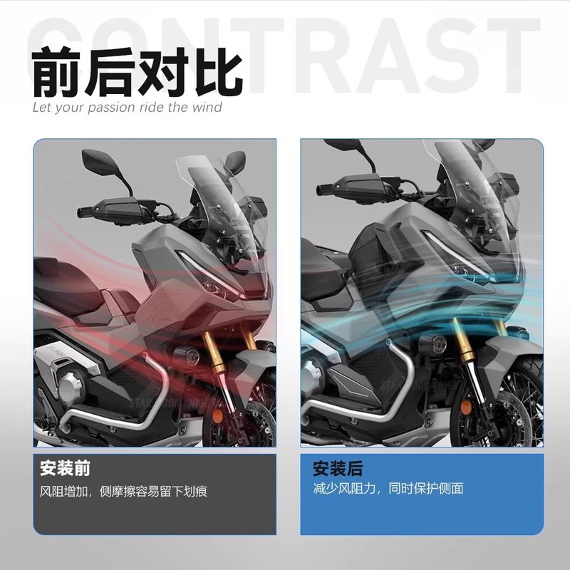 ホンダ XADV750 改造部品サイドウインドシールドサイドディフレクターカバーサイドウイングレッグガードフロントサイドウインドシールド 2025 に適しています。|undefined