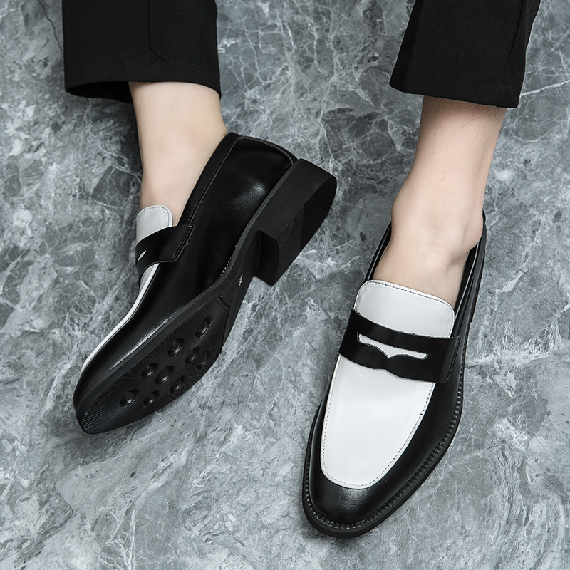 Zapatos de cuero de hombre de gran tamaño, estilo británico coreano, zapatos de cuero casuales, zapatos de boda retro europeos y estadounidenses. image 3
