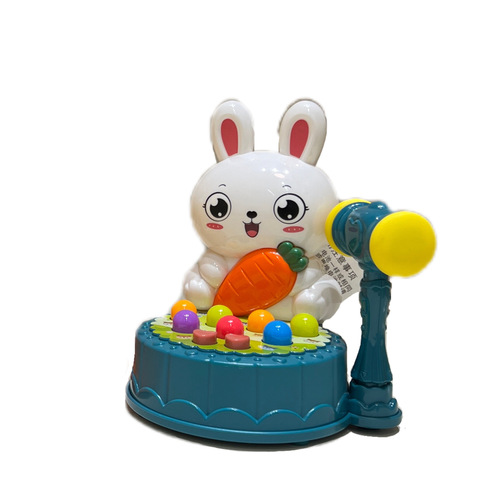 Electric cute rabbit fun whack-a-mole cartoon animal shape flashing music multi-button baby parent-child toy