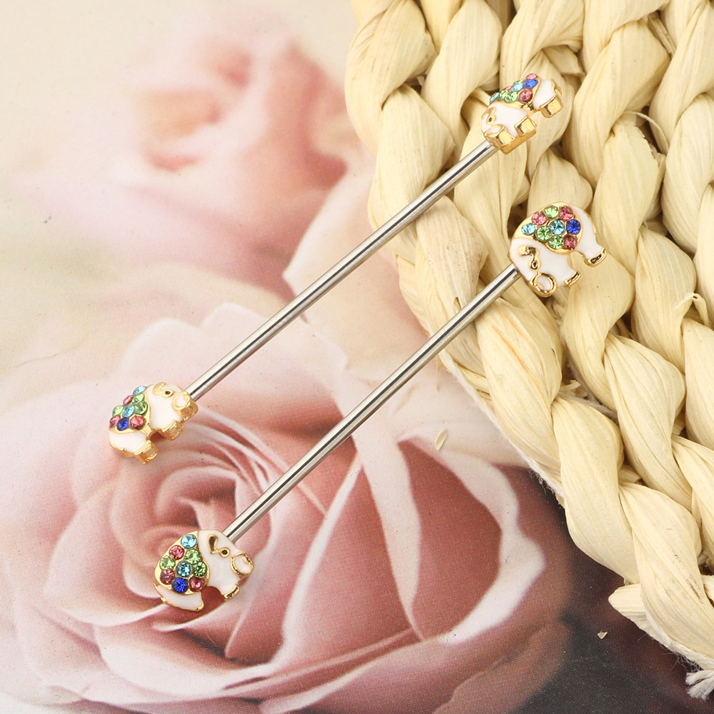 316L Titanium Steel Exaggerated Lady Ear Bone Nail Punk Wind Retro Long Earring detail image 24