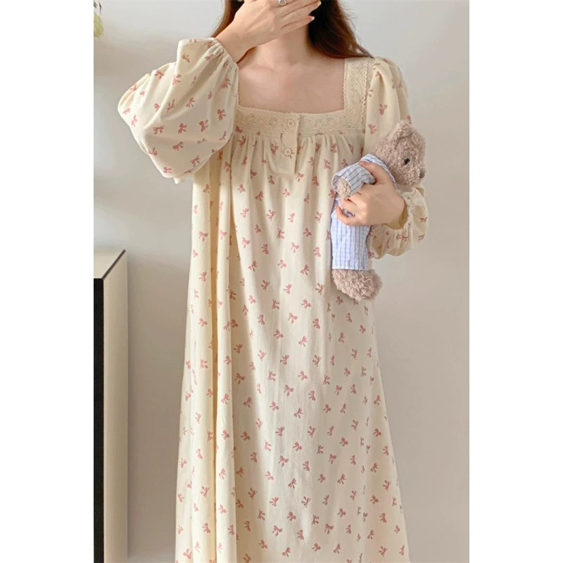Cute pijama, set with bow for leisure, oversize