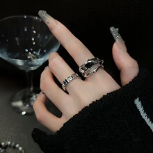几何冷淡风ins风合金戒指小众设计时尚个性高级感开口戒网红女潮