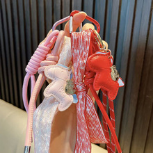 创意卡通小马钥匙扣马上有钱包包挂件饰品生肖马汽车钥匙链批发