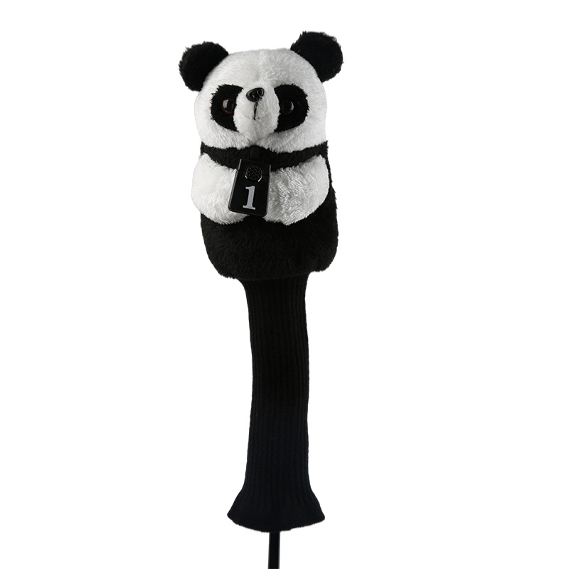 Cartoon National Treasure Panda Golf Club cubierta tapa cubierta N ° 1 Club cabeza cubierta de alta gama pequeños regalos gratis Venta al por mayor