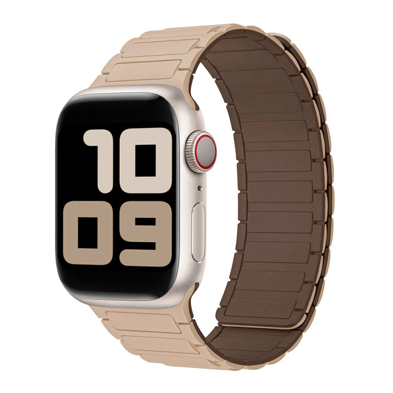 适用iwatch表带苹果S10S9手表带工字磁吸硅胶表带watch876543代SE|undefined