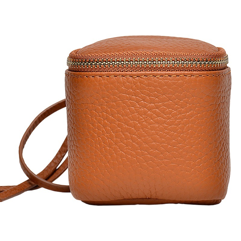 Monedero primera capa de piel de vaca bolso de La Moneda bolso de mano que lleva la moneda de cuero genuino caso clave auricular lápiz labial bolsa de cojín de aire al por mayor