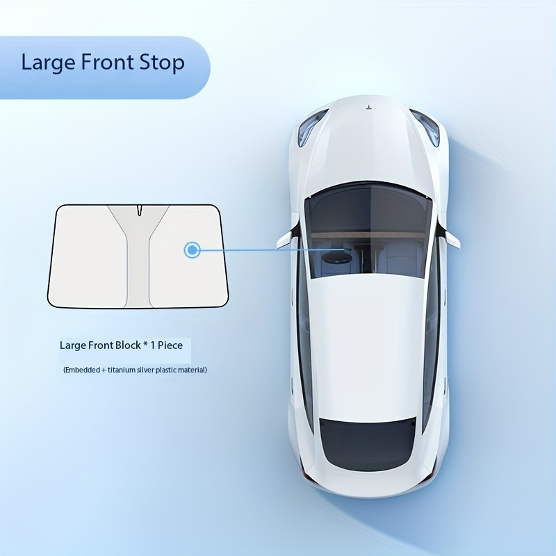 Cross-border foreign trade thickened titanium silver sunshade front windshield front and rear windshield window heat insulation sunshade curtain summer sun shield