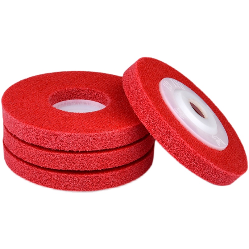 Rueda de nylon rueda de fibra rueda de pulido metal desoxidable dibujo rueda de alambre acero inoxidable hoja de pulido molino angular hoja de pulido carpintería