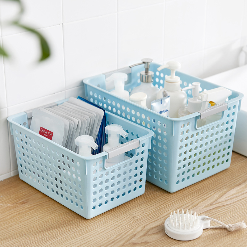 プラスチック収納バスケットデスクトップ雑貨収納ボックス長方形幼稚園スナックおもちゃ収納バスケット収納小さなバスケット|undefined