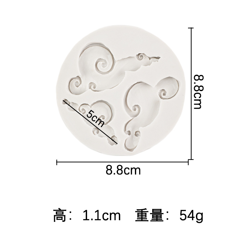 Estilo elegante chino Xiangyun fondant silicona molde pastel aromaterapia piedra decoración molde chocolate molde epoxi