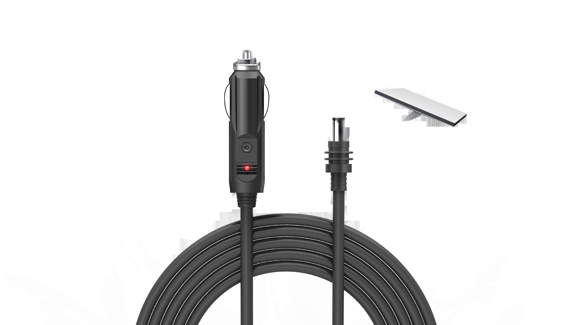 Cross-Border New Indicator Light Car Charging Cable Bw-02 Cigarette Lighter Car Charging Cable Dc Car Charging Cable