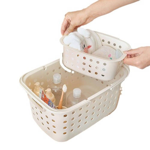 Student bathroom supplies dry and wet separation shower tote basket bathroom shower dormitory storage shower basket